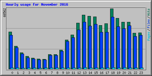 Hourly usage for November 2016