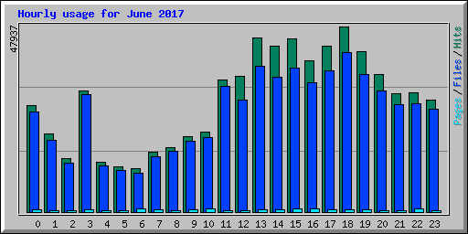 Hourly usage for June 2017
