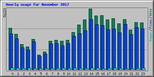 Hourly usage for November 2017