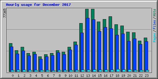 Hourly usage for December 2017